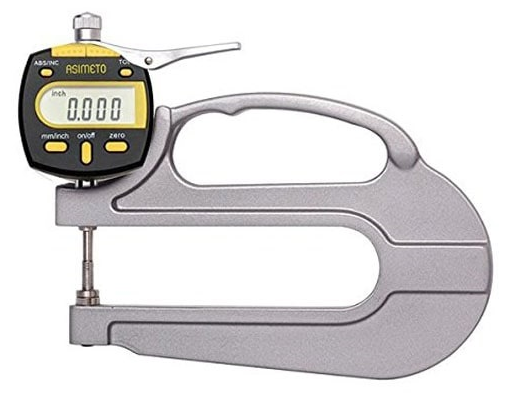 ضخامت سنج ورق دیجیتال آسیمتو 10-0 میلی متر بازو بلند مدل 495 -02 - 3